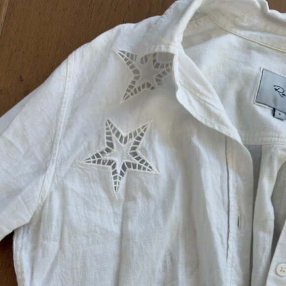 Rails Charli Shirt - White Eyelet Stars - Picture 6 of 9